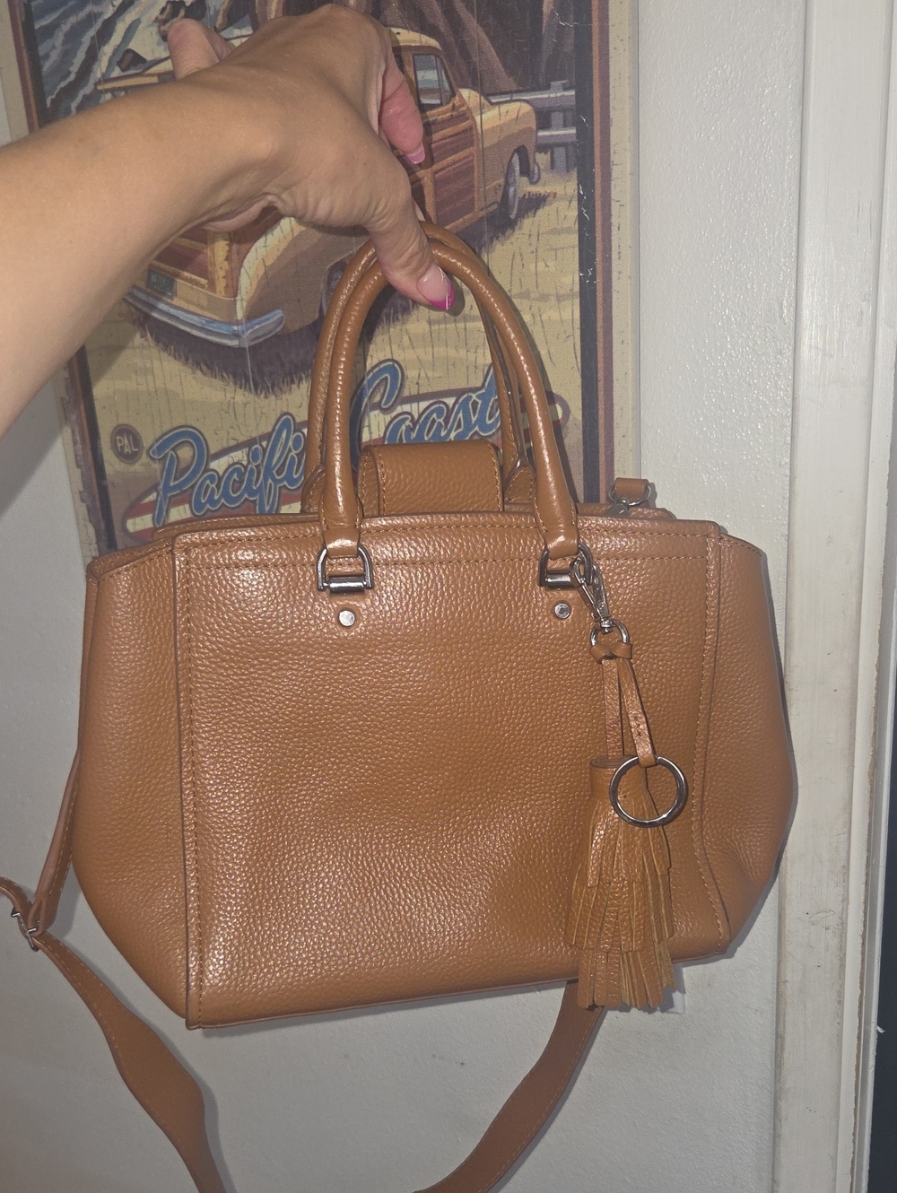 Valentina Leather Satchel Crossbody Bag